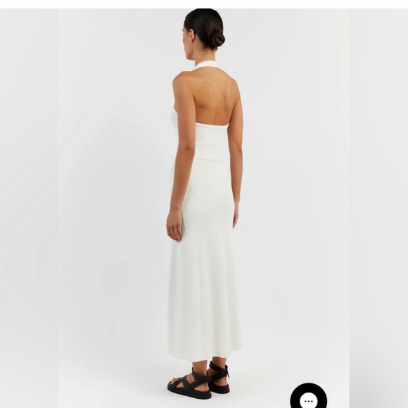 DISSH EDDISON OFF WHITE KNIT MIDI DRESS - Picture 2 of 8